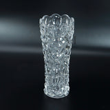 NFI essentials 10 Inches Crystal Clear Glass Vases for Flowers with Embossed Floral Design for Fresh or Artificial Flowers Decorative Centerpiece - AYAHA ENTERPRISES PRIVATE LIMITED