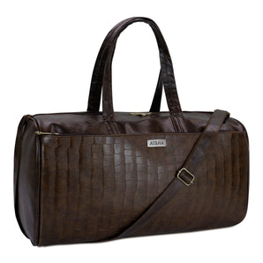 Ayaha Duffle Bag for Travelling Stylish & Spacious Gym Men Women Multipurpose Leatherette Weekender Bag Cabin with Detachable Shoulder Strap Boys Girls Designer Sling Easy to Clean Durable Vegan Bag