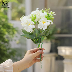 NFI essentials Artificial Flower Bunch for Home Decor 31cm, Loose Flowers for Vase Pot, Home Decor, Living Room, Bedroom, Office, Bouquets, Wedding, Festive Decoration (Without Vase)