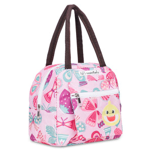 NFI essentials Printed Lunch Bag Thermal portable Tiffin Bag for Food Travel & Picnic , Lunch Bag for office Oxford Cloth Fabric Multicolor