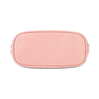 NFI essentials Set of 2 Flower Print Cosmetic Pouch Makeup Pouch Travel Organizer Toiletry Bag for Women Zippered Pouch Set with Handle, Large & Medium - AYAHA ENTERPRISES PRIVATE LIMITED