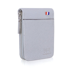 NFI essentials PU Leather 9 Slots Vertical Card Holder Credit Debit Card Holder Zipper Coin Purse for Men and Women Accordion Money Wallet Security Wallet (Copy) (Copy) (Copy) - AYAHA ENTERPRISES PRIVATE LIMITED
