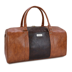 Leatherette Travel Duffle Bag 29L Gym Bag for Men Women Weekender Bag Large Luggage Bag for Travelling