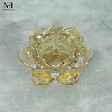 NFI essentials Exquisite Lotus Flower shaped Tea Light Candle or Diya Holder Decorative Centerpiece for Home Decor and Festival Like Diwali, Christmas or Eid - AYAHA ENTERPRISES PRIVATE LIMITED
