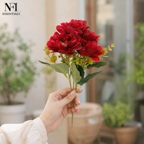NFI essentials Artificial Flower Bunch for Home Decor 31cm, Loose Flowers for Vase Pot, Home Decor, Living Room, Bedroom, Office, Bouquets, Wedding, Festive Decoration (Without Vase)