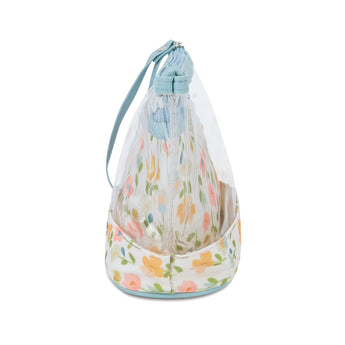 NFI essentials Set of 2 Flower Print Cosmetic Pouch Makeup Pouch Travel Organizer Toiletry Bag for Women Zippered Pouch Set with Handle, Large & Medium - AYAHA ENTERPRISES PRIVATE LIMITED