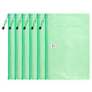 NFI essentials Pack of 6 Multi Color Document File Folder 6 Compartment File Organizer, File Folder with Labels, A4 Paper Filing Folder for Home, School, Office, and Travel (STAT-22-Pack of 6)
