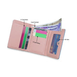 NFI essentials Fashion PU Leather Women's Mini Clutch Wallet | Girls Leaf Bi-fold Card Holder | Womens Purse Small Clutch Wallet - AYAHA ENTERPRISES PRIVATE LIMITED