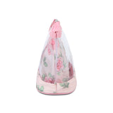 NFI essentials Set of 2 Flower Print Cosmetic Pouch Makeup Pouch Travel Organizer Toiletry Bag for Women Zippered Pouch Set with Handle, Large & Medium - AYAHA ENTERPRISES PRIVATE LIMITED