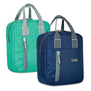 NFI essentials Pack Of 2 Insulated Lunch Bag, Lunch Bag for Office Men, Women & Kids, Quality Tiffin Bag for Picnic, School, Work Carry Bag for Lunch 7 Liters