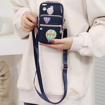 NFI essentials Small Crossbody Bag for Womens, Mobile Cell Phone Holder Wallet Bag, Shoulder Sling Bag, Hand Purse, Printed Clutch Mobile Sling Bag, 3 Layer Phone Pouch for Girls - AYAHA ENTERPRISES PRIVATE LIMITED