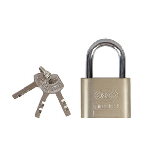 NFI essentials 46mm Pressing Heavy Duty Locks with 3 Keys Hard Stainless Steel Metal Body Imported Lock Safe Security Lock Suitable for Doors, Gate, Hotels - AYAHA ENTERPRISES PRIVATE LIMITED