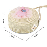 NFI essentials Round Sling Bag for Women, Stylish Shoulder Bag for Girls, Travel Crossbody Bag Purse for Ladies, Jute Zipper Closure Straw Side Sling Bag for Woman Latest - AYAHA ENTERPRISES PRIVATE LIMITED