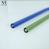 NFI essentials Set of 4 Glass Straws With Cleaning Brush Clear Reusable BPA-Free Drinking Straws for Smoothies, Juices, and Cold Beverages Ideal for Home, Office (Multicolor Pack of 4) - AYAHA ENTERPRISES PRIVATE LIMITED