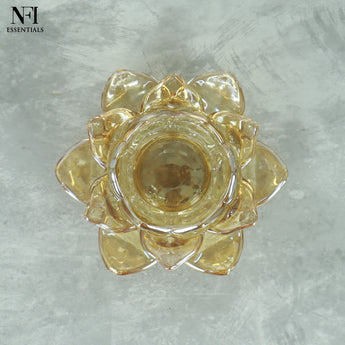 NFI essentials Exquisite Lotus Flower shaped Tea Light Candle or Diya Holder Decorative Centerpiece for Home Decor and Festival Like Diwali, Christmas or Eid - AYAHA ENTERPRISES PRIVATE LIMITED