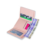 NFI essentials Fashion PU Leather Women's Mini Clutch Wallet | Girls Leaf Bi-fold Card Holder | Womens Purse Small Clutch Wallet - AYAHA ENTERPRISES PRIVATE LIMITED