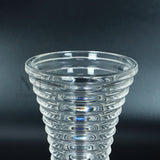 NFI essentials 9.6 Inches Crystal Clear Glass Vases for Flowers with Embossed Floral Design for Fresh or Artificial Flowers Decorative Centerpiece - AYAHA ENTERPRISES PRIVATE LIMITED
