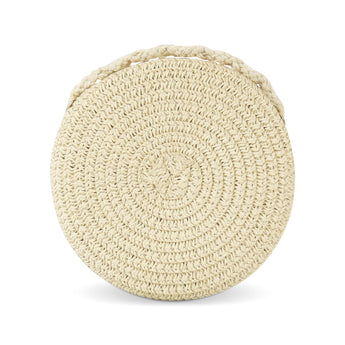 NFI essentials Round Sling Bag for Women, Stylish Shoulder Bag for Girls, Travel Crossbody Bag Purse for Ladies, Jute Zipper Closure Straw Side Sling Bag for Woman Latest - AYAHA ENTERPRISES PRIVATE LIMITED