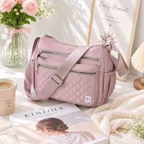 NFI essentials Women's Crossbody Sling Bag with Zipper Pockets, Lightweight Shoulder Bag for Travel, Office, Shopping & Daily Use, Messenger Purse for Women & Girls