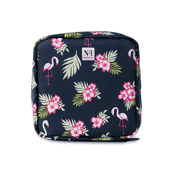 NFI essentials Pack of 2 Nylon Print Women Portable Sanitary Napkin Pouch With Zipper Feminine Pad - AYAHA ENTERPRISES PRIVATE LIMITED
