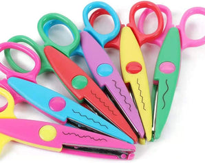 NFI essentials Craft Zig Zag 5 Inch Scissors Decorative Edge Kids Scissors set of 6