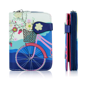 NFI essentials Small Wallet for Women, PU Leather Printed Mini Zipper Wallet for Girls, Credit Card Holder Organizer Coin Purse for Girls