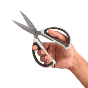 NFI essentials Multi-function stainless steel kitchen 8 Inch scissor office school paper cut sharp shears