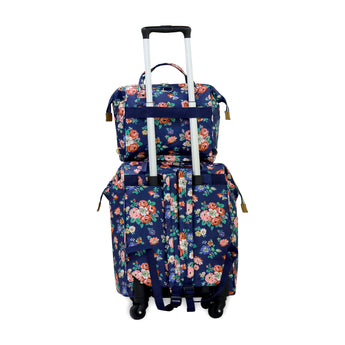 NFI essentials Nylon Travel Trolley Bag Duffle Dual Function Travelling Trolley & Backpack Storage Bag for Women Turn Baby Daiper Backpacks - AYAHA ENTERPRISES PRIVATE LIMITED