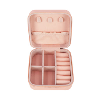 NFI essentials Mini PU Travel Makeup Storage Box, Cosmetic Box Small Make Up Display Storage for Ring, Pendant, Earring, Necklace, Bracelet - AYAHA ENTERPRISES PRIVATE LIMITED