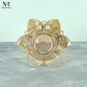 NFI essentials Exquisite Lotus Flower shaped Tea Light Candle or Diya Holder Decorative Centerpiece for Home Decor and Festival Like Diwali, Christmas or Eid - AYAHA ENTERPRISES PRIVATE LIMITED