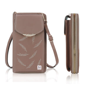 NFI essentials Womens Crossbody Wallet, Small Mobile Cell Phone Holder Bag, Pocket Wallet, Hand Purse, Clutch Mobile Sling Bag, Phone Pouch for Women