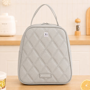 NFI essentials Insulated Lunch Bag, Quilted Tiffin Carry Bag for Office