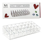NFI essentials Clear Acrylic 24 Slot Lipstick & Cosmetic Organizer - AYAHA ENTERPRISES PRIVATE LIMITED