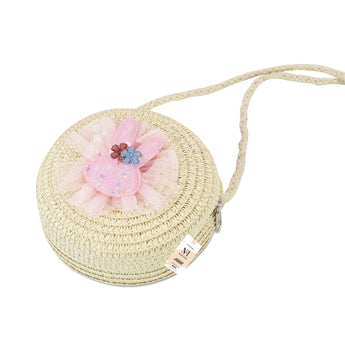 NFI essentials Round Sling Bag for Women, Stylish Shoulder Bag for Girls, Travel Crossbody Bag Purse for Ladies, Jute Zipper Closure Straw Side Sling Bag for Woman Latest - AYAHA ENTERPRISES PRIVATE LIMITED