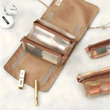 NFI essentials Cosmetic Pouch, Roll-Up Makeup Organizer Bag, Hanging Travel Toiletry Pouch, Foldable Cosmetic Bag with 4 Detachable Zippered Mesh Pouch - AYAHA ENTERPRISES PRIVATE LIMITED