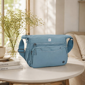 NFI essentials Sling Bag for Women, Multi Pocket Crossbody Bag for Travel