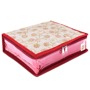 NFI essentials Jewellery Kit Organizer for Women Travel Cosmetic Makeup Pouches for Necklace Earrings Ring accessories Storage Bags Embroidery Design for Girls Box For Gifting (Copy) (Copy) (Copy)