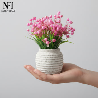 NFI essentials Small Artificial Plant With Ceramic Pot for Home Decor & Office Desk, Best for Gifting, Housewarming - AYAHA ENTERPRISES PRIVATE LIMITED