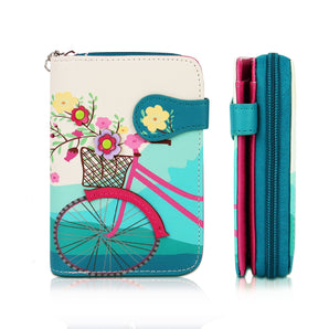 NFI essentials Small Wallet for Women, PU Leather Printed Mini Zipper Wallet for Girls, Credit Card Holder Organizer Coin Purse for Girls