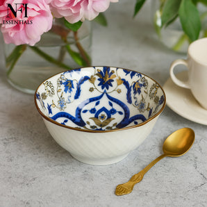 NFI essentials Multipurpose Serving Bowls Porcelain Side Bowls for Noodles, Ramen, Snacks, Soups, and Curries  Microwave & Dishwasher Safe Ideal for Gifting 5 Inch (400 ml)