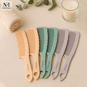 NFI essentials Professional Hair Cutting and Styling Comb Kangi Salon Kit Combs Cumb Come Hair Comp - Combo Set of 6