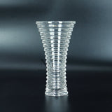 NFI essentials 9.6 Inches Crystal Clear Glass Vases for Flowers with Embossed Floral Design for Fresh or Artificial Flowers Decorative Centerpiece - AYAHA ENTERPRISES PRIVATE LIMITED