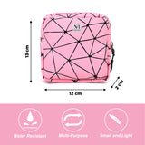 NFI essentials Pack of 3 Pack of 2 PU Diamond Print Women Portable Sanitary Napkin Pouch With Zipper Feminine Pad - AYAHA ENTERPRISES PRIVATE LIMITED