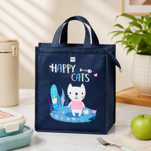 NFI essentials Polyester Insulated Lunch Bag for Kids, School, Picnic, Outdoor Tiffin, Reusable Waterproof & Leakproof Lining Dabba Bag