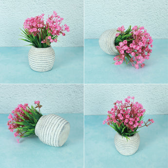 NFI essentials Small Artificial Plant With Ceramic Pot for Home Decor & Office Desk, Best for Gifting, Housewarming - AYAHA ENTERPRISES PRIVATE LIMITED