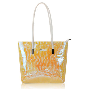 NFI essentials Large Capacity Croco Pattern Tote Bags For Womens Handbag for Ladies Big stylish Purse Shoulder Shopping office College party Bag for daily travel with zip pocket