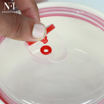 NFI essentials 3 Pcs Ribbed Ceramic Bowl Set with Airtight Lids Ideal for Food Storage, Serving, and Meal Prep Microwave Safe, Freezer Safe, Dishwasher Safe (Large- 800ml,Meduim- 500ml & Small- 280ml) - AYAHA ENTERPRISES PRIVATE LIMITED