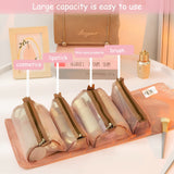 NFI essentials Cosmetic Pouch, Roll-Up Makeup Organizer Bag, Hanging Travel Toiletry Pouch, Foldable Cosmetic Bag with 4 Detachable Zippered Mesh Pouch - AYAHA ENTERPRISES PRIVATE LIMITED