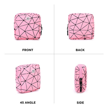 NFI essentials Pack of 3 Pack of 2 PU Diamond Print Women Portable Sanitary Napkin Pouch With Zipper Feminine Pad - AYAHA ENTERPRISES PRIVATE LIMITED
