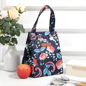 NFI essentials Printed Lunch Bag Thermal portable Tiffin Bag for Food Travel & Picnic , Lunch Bag for office